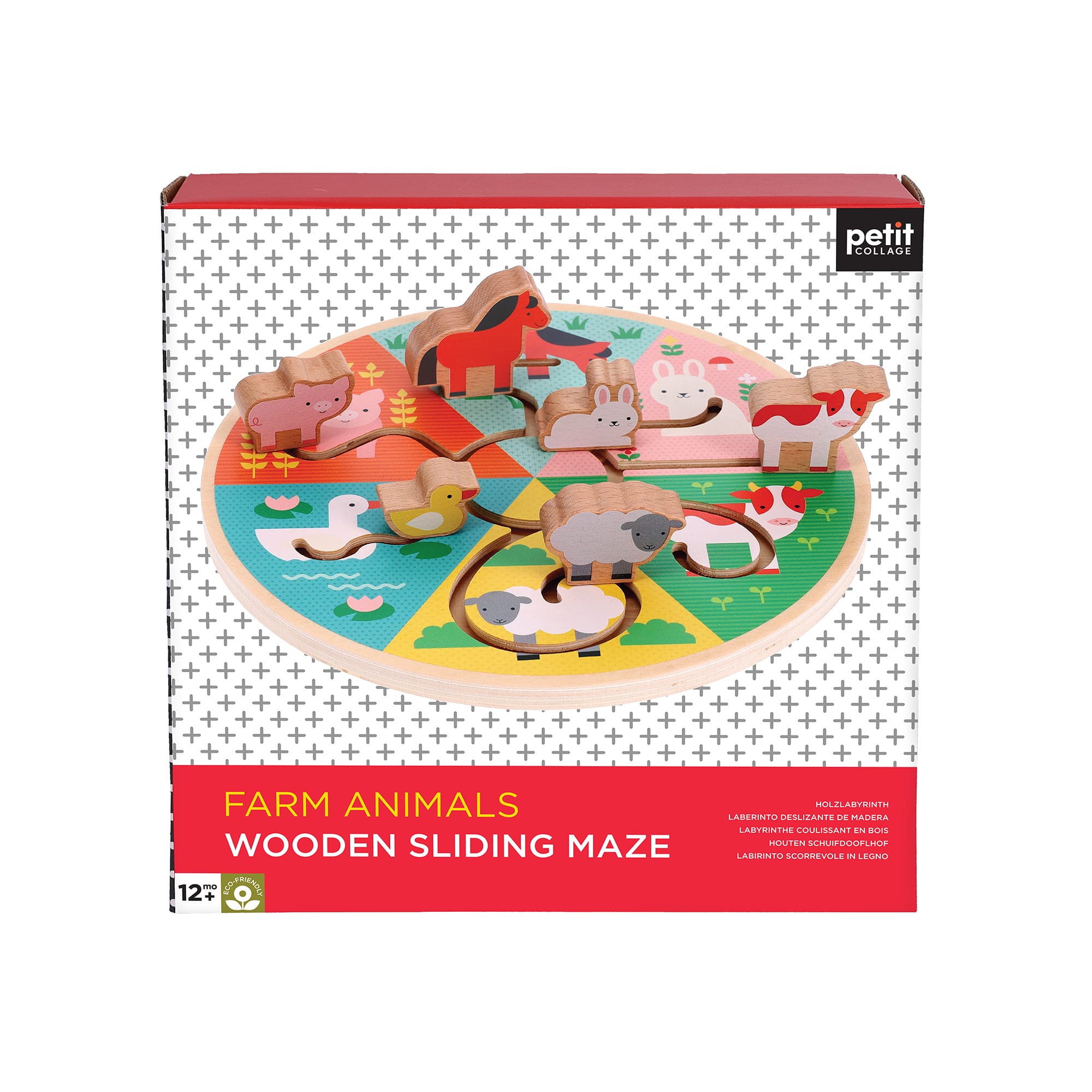 Farm Animals Wooden Sliding Maze