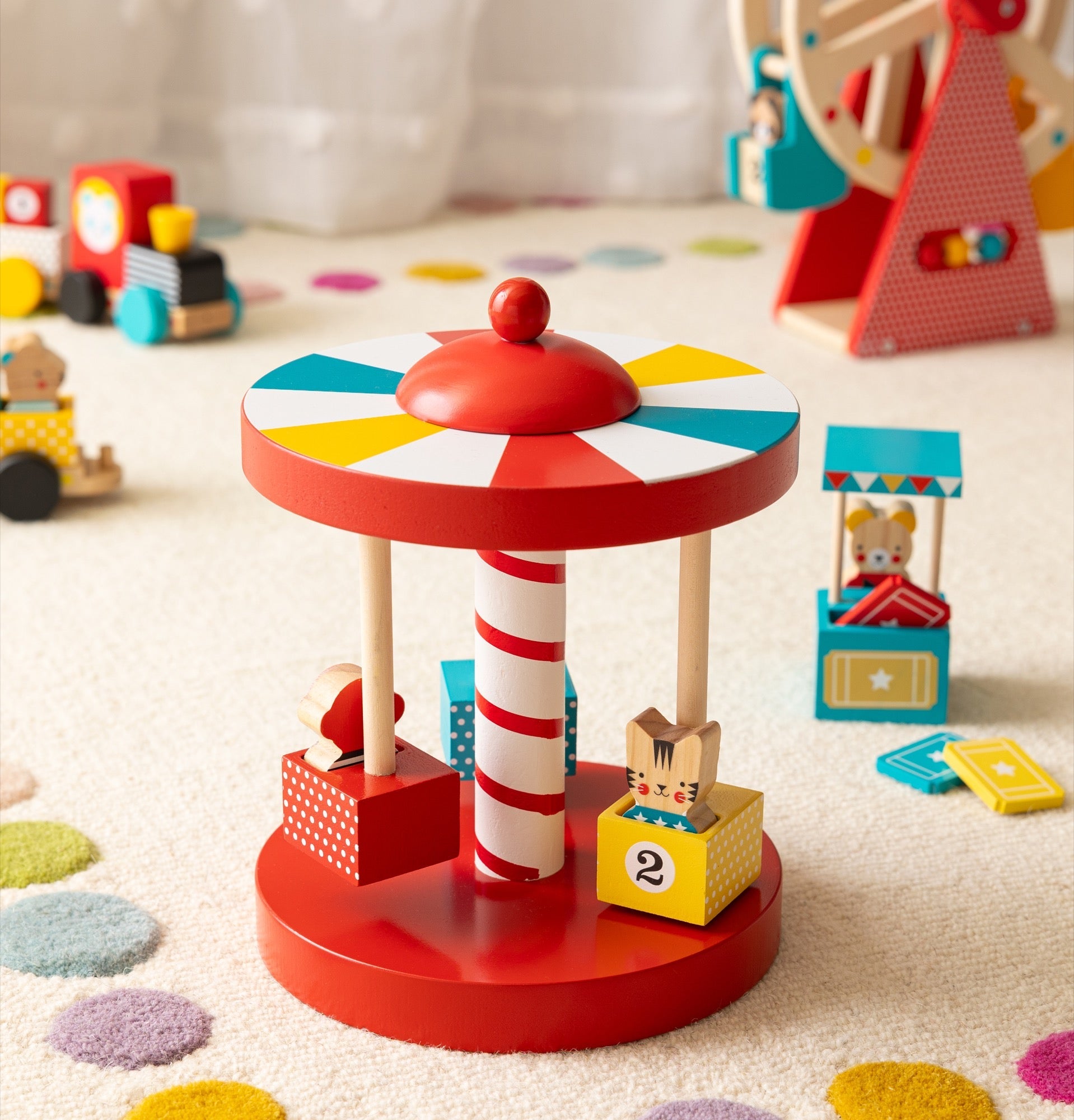 Merry-Go-Round Wooden Carousel