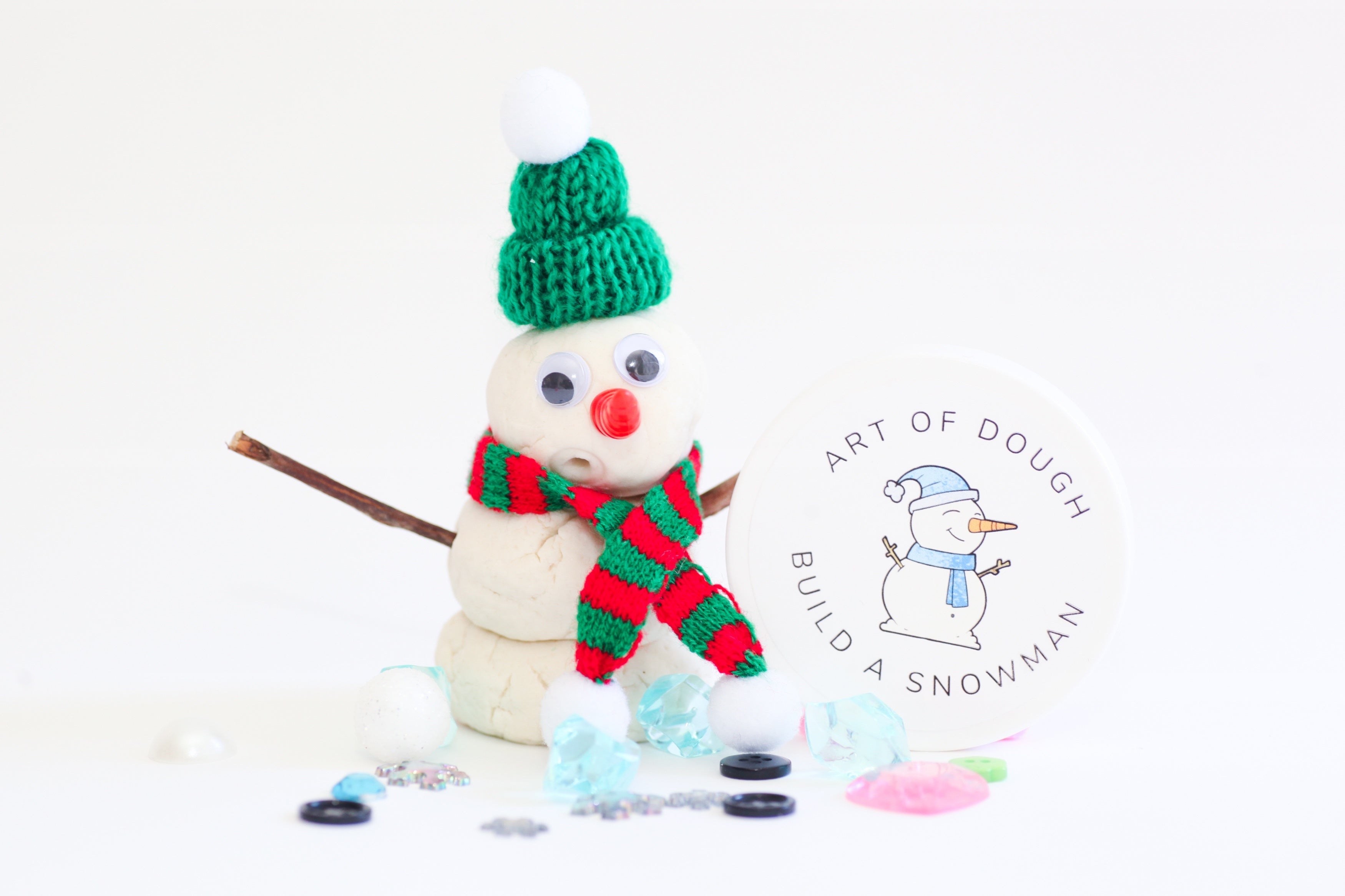 Build a Snowman Dough Jar