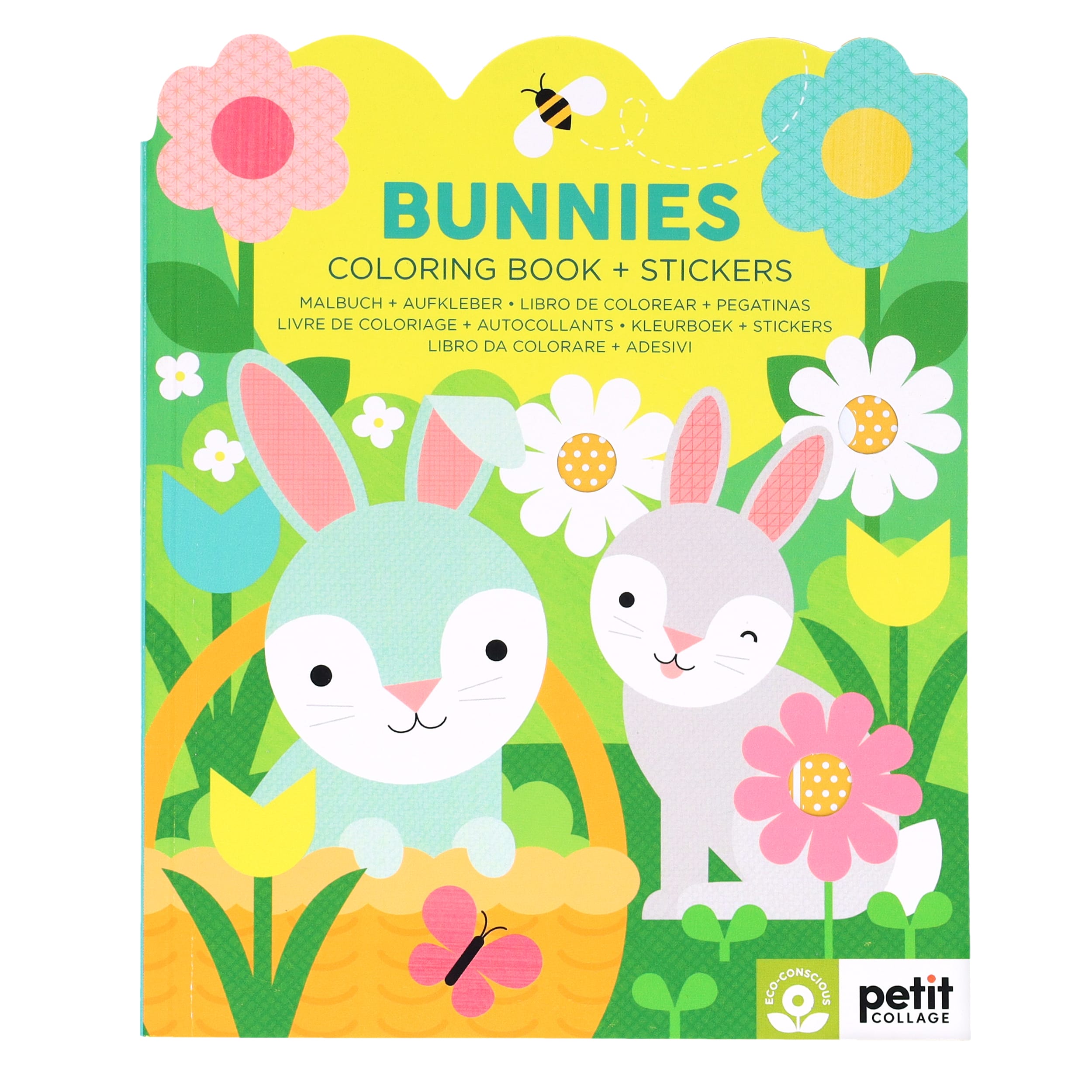 Bunnies Coloring Book + Stickers