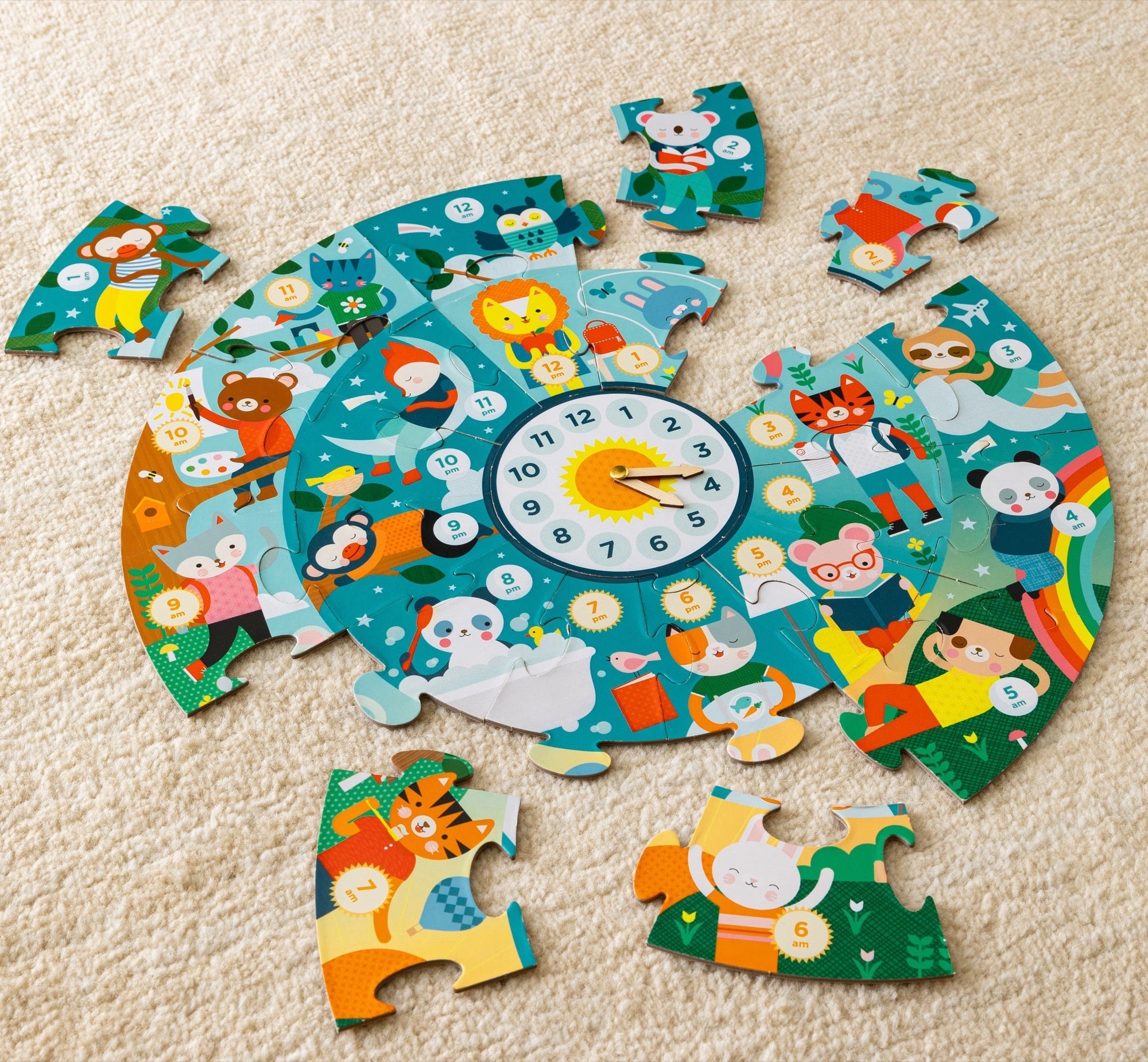 Telling the Time 25-Piece Floor Puzzle
